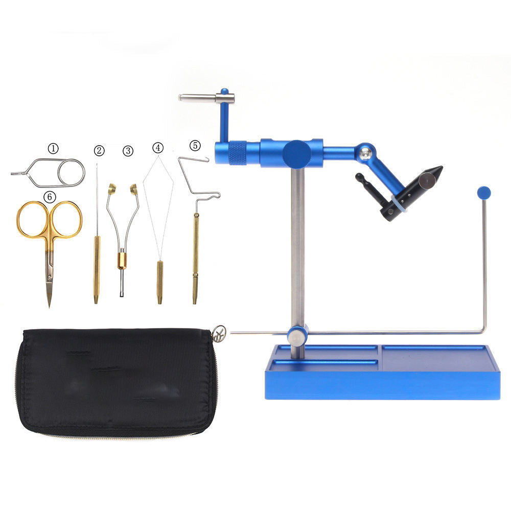 Fly Tying Platform Rotating Fly Iron Plate Tie Hook Tools Set