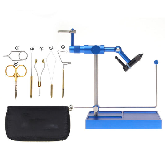 Fly Tying Platform Rotating Fly Iron Plate Tie Hook Tools Set